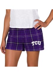 TCU Horned Frogs Womens Black Ultimate Flannel Shorts