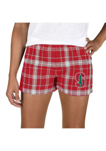 Concepts Sport Stanford Cardinal Womens Grey Ultimate Flannel Shorts