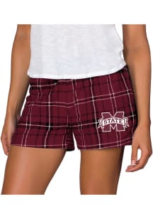 Concepts Sport Mississippi State Bulldogs Womens Black Ultimate Flannel Shorts