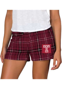 Concepts Sport Temple Owls Womens Black Ultimate Flannel Shorts