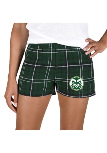 Concepts Sport Colorado State Rams Womens Black Ultimate Flannel Shorts