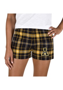 Concepts Sport Appalachian State Mountaineers Womens Gold Ultimate Flannel Shorts