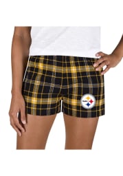 Pittsburgh Steelers Womens Gold Ultimate Flannel Shorts