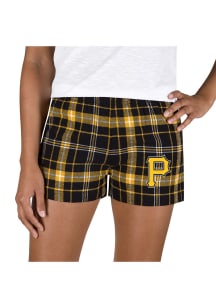 Concepts Sport Pittsburgh Pirates Womens Gold Ultimate Flannel Shorts