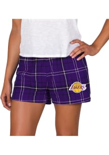 Concepts Sport Los Angeles Lakers Womens Black Ultimate Flannel Shorts