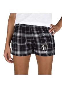 Concepts Sport Brooklyn Nets Womens Grey Ultimate Flannel Shorts