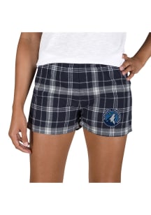 Concepts Sport Minnesota Timberwolves Womens Grey Ultimate Flannel Shorts
