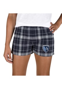 Concepts Sport Sporting Kansas City Womens Grey Ultimate Flannel Shorts