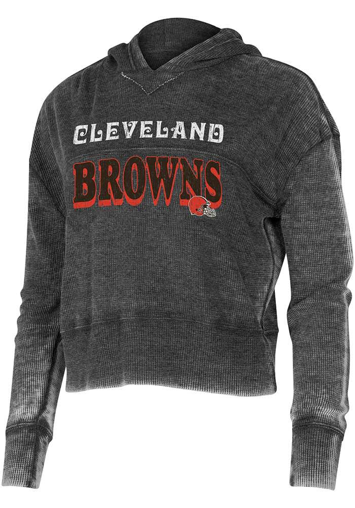 Cleveland Browns Womens Charcoal Resurgence Hooded Sweatshirt
