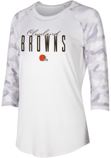 Cleveland Browns Womens Green Composite LS Tee