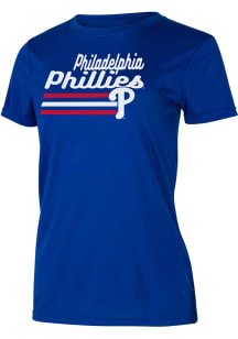 Philadelphia Phillies Womens Blue Marathon Short Sleeve T-Shirt