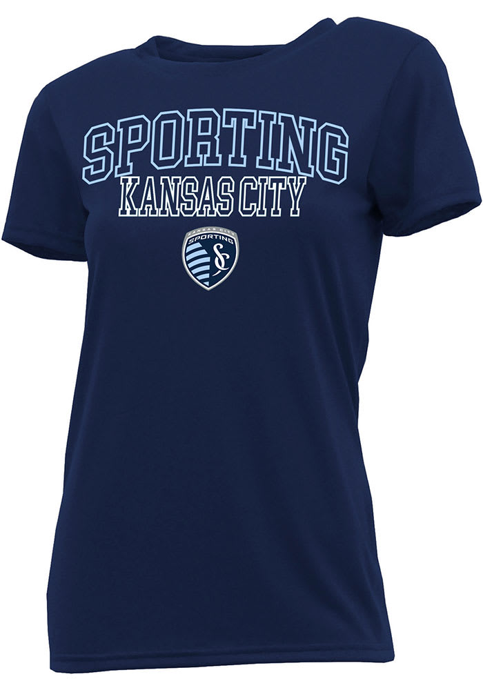 Sporting Kansas City Womens Navy Blue Marathon Short Sleeve T-Shirt