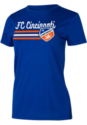 FC Cincinnati Womens Blue Marathon Short Sleeve T-Shirt