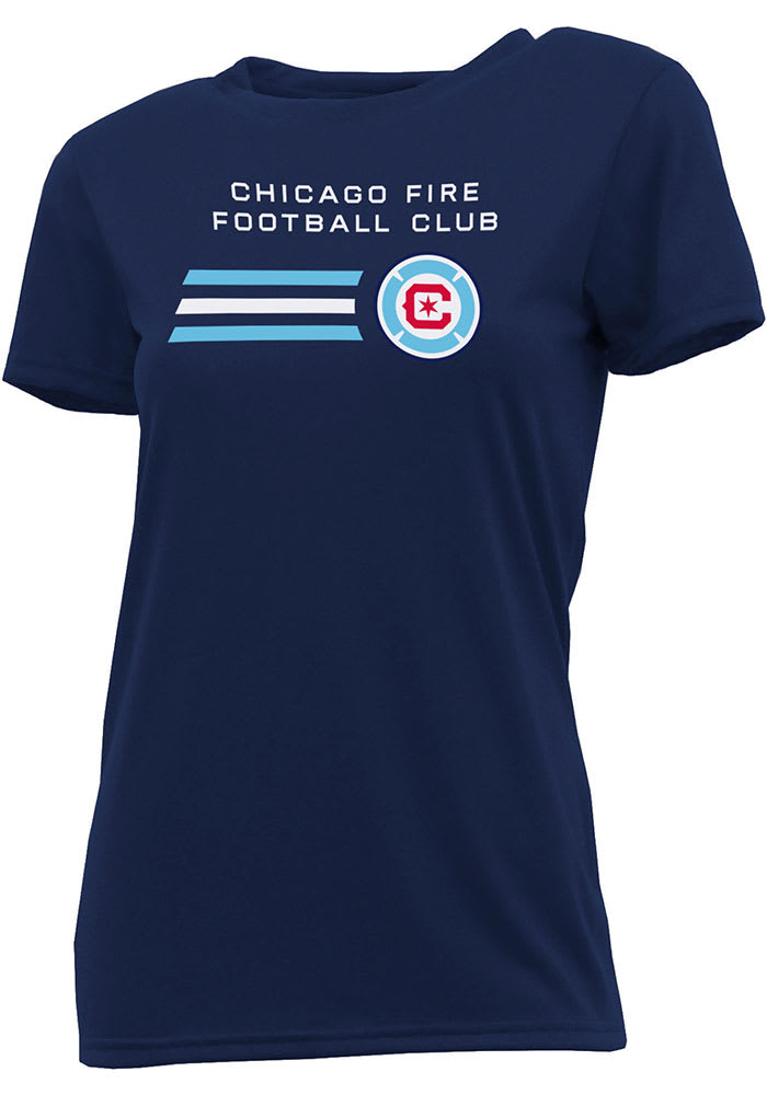 Chicago Fire Womens Navy Blue Marathon Short Sleeve T-Shirt