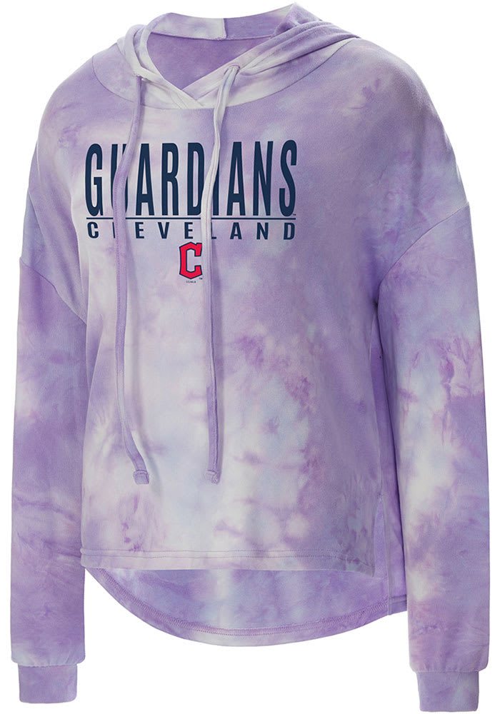 Cleveland Guardians Womens Lavender Composite Hooded Sweatshirt
