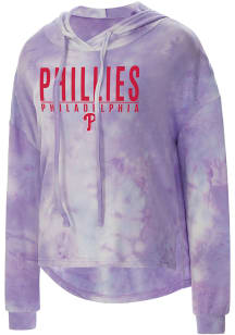 Philadelphia Phillies Womens Lavender Composite Hooded Sweatshirt