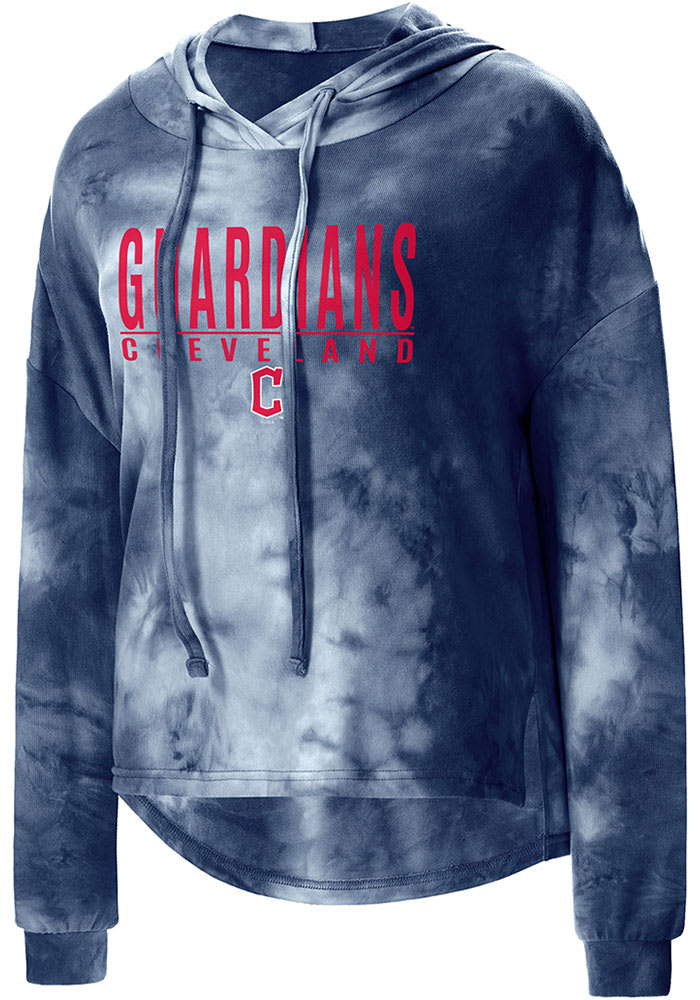 Cleveland Guardians Womens Navy Blue Composite Hooded Sweatshirt