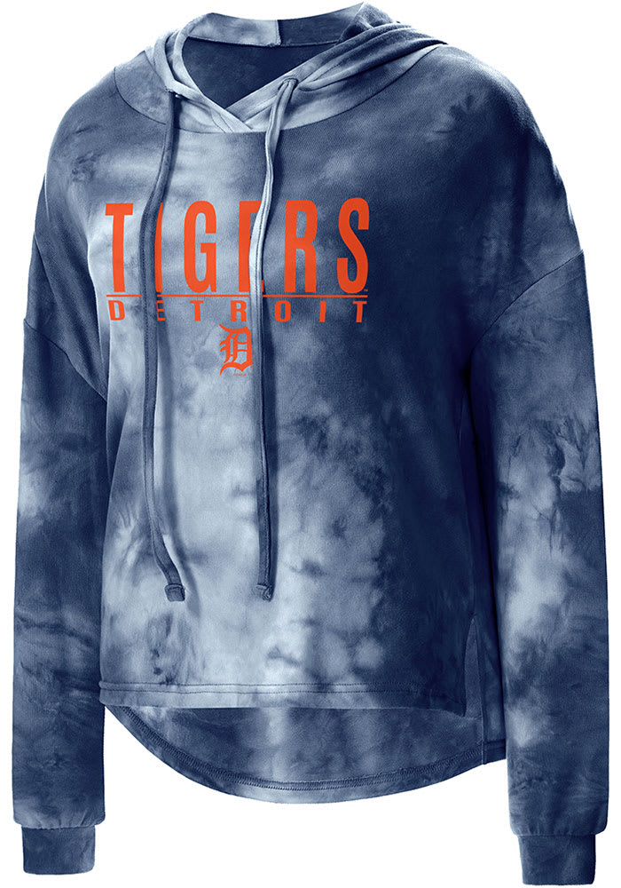 Detroit Tigers Womens Navy Blue Composite Hooded Sweatshirt