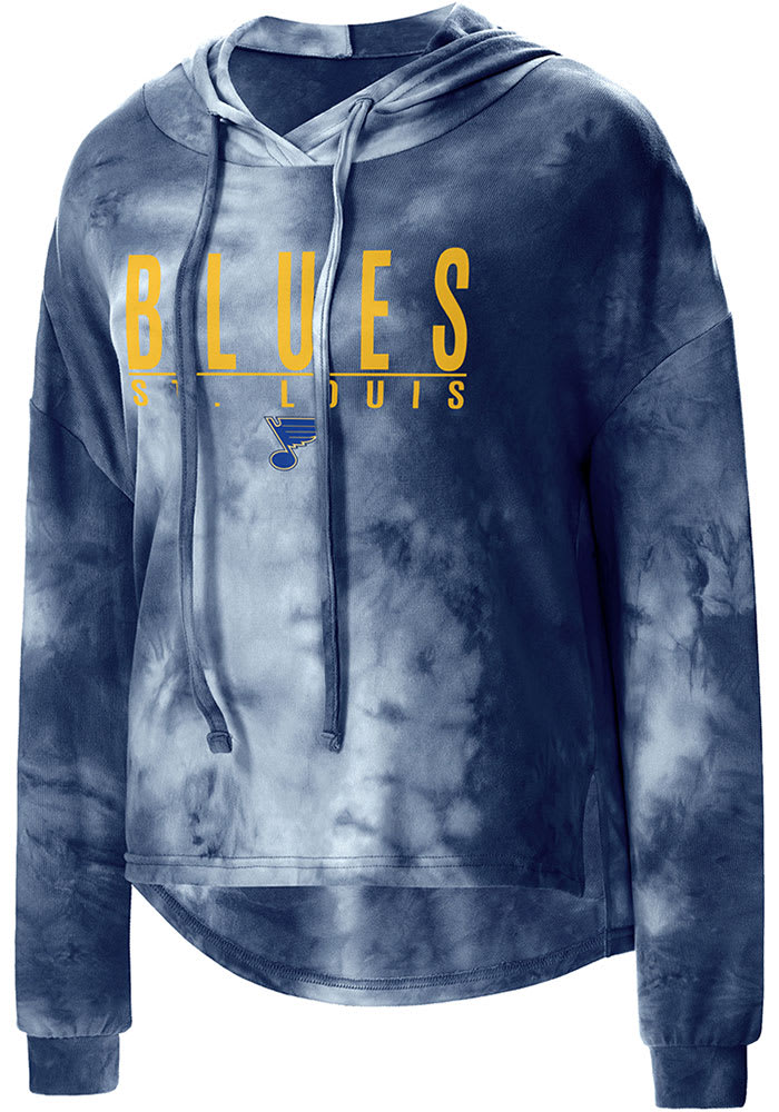 St Louis Blues Womens Navy Blue Composite Hooded Sweatshirt