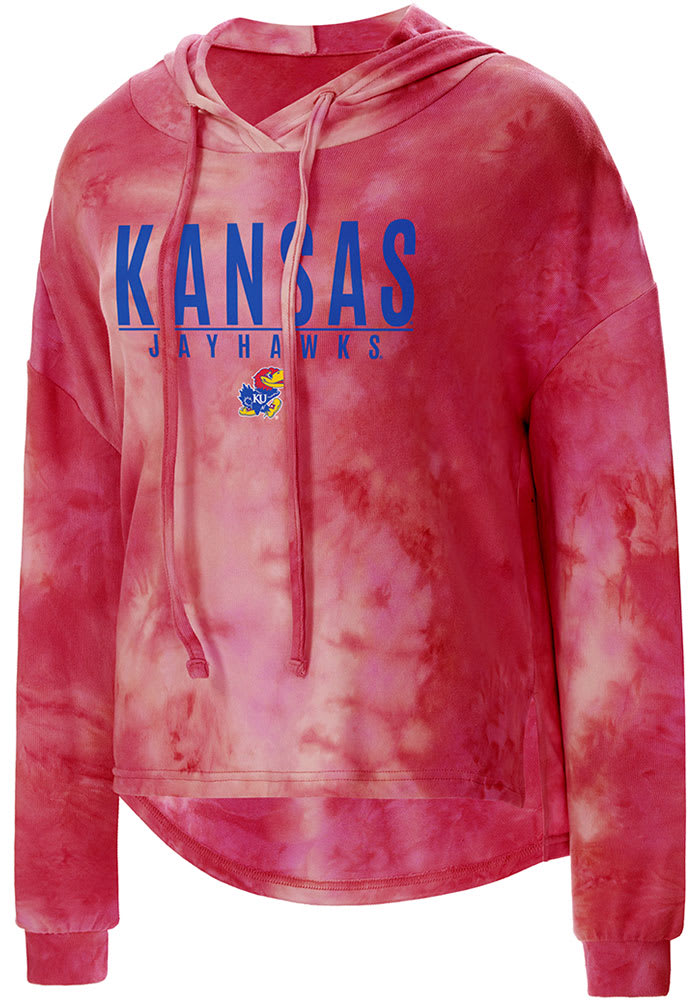 Kansas Jayhawks Womens Red Composite Hooded Sweatshirt