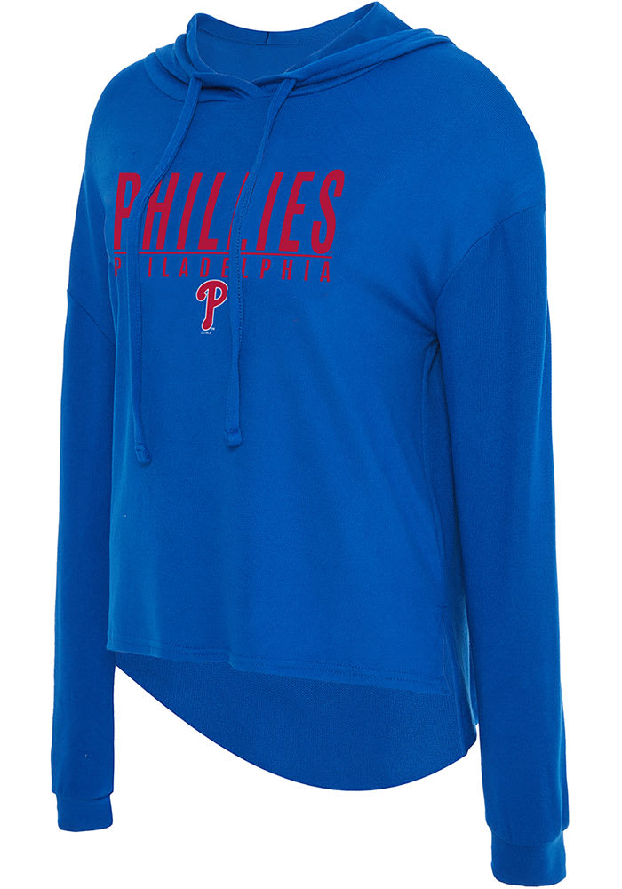 Philadelphia Phillies Womens Blue Composite Hooded Sweatshirt