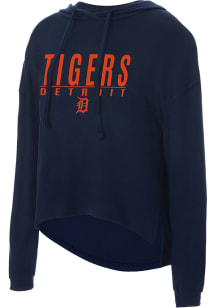 Detroit Tigers Womens Navy Blue Composite Hooded Sweatshirt