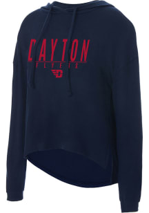 Dayton Flyers Womens Navy Blue Composite Hooded Sweatshirt