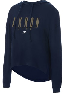 Akron Zips Womens Navy Blue Composite Hooded Sweatshirt