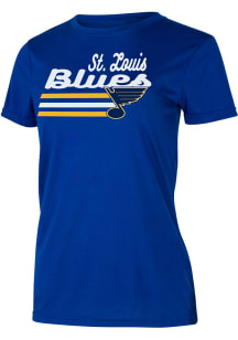 St Louis Blues Womens Blue Marathon Short Sleeve T-Shirt