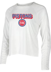 Detroit Pistons Womens White Gable Loungewear Sleep Shirt