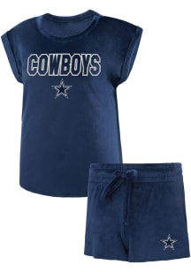Dallas Cowboys Womens Navy Blue Intermission PJ Set