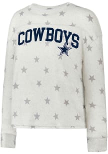 Dallas Cowboys Womens White Agenda Crew Sweatshirt