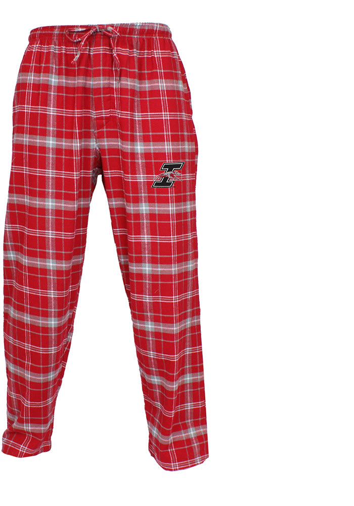 Indianapolis Greyhounds Mens Red Plaid Flannel Flannel Sleep Pants