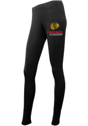 Chicago Blackhawks Womens Black Fraction Pants