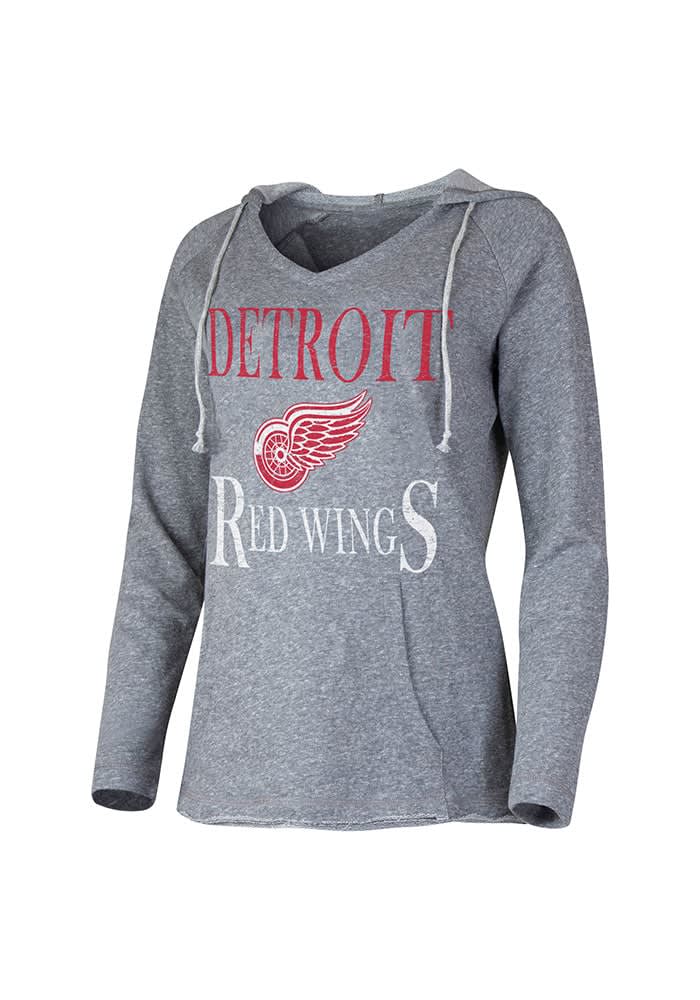 Detroit Red Wings Womens Mainstream Hoodie - Grey