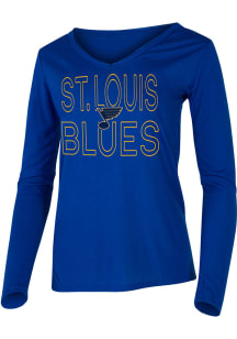 St Louis Blues Womens Blue Marathon LS Tee
