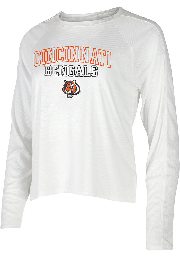 Cincinnati Bengals Womens White Gable Loungewear Sleep Shirt