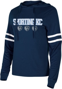 Sporting Kansas City Womens Navy Blue Marathon Hooded Sweatshirt