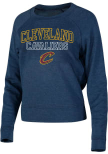 Cleveland Cavaliers Womens Navy Blue Mainstream Crew Sweatshirt