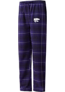 K-State Wildcats Mens Purple Concord Plaid Sleep Pants