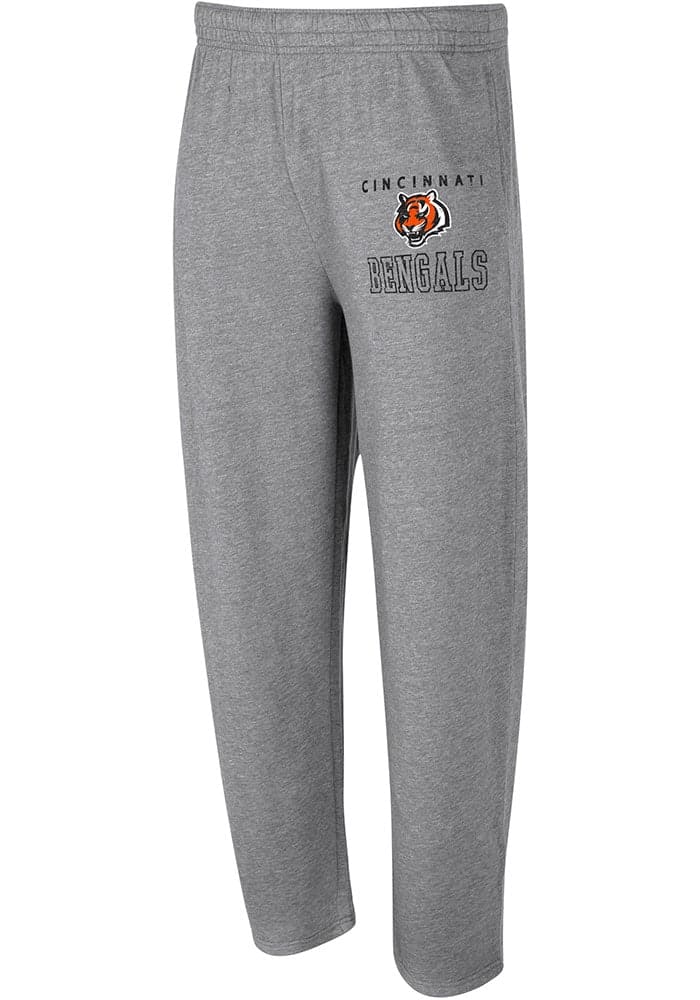 Cincinnati Bengals Mens Grey Mainstream Wordmark Fashion Sweatpants