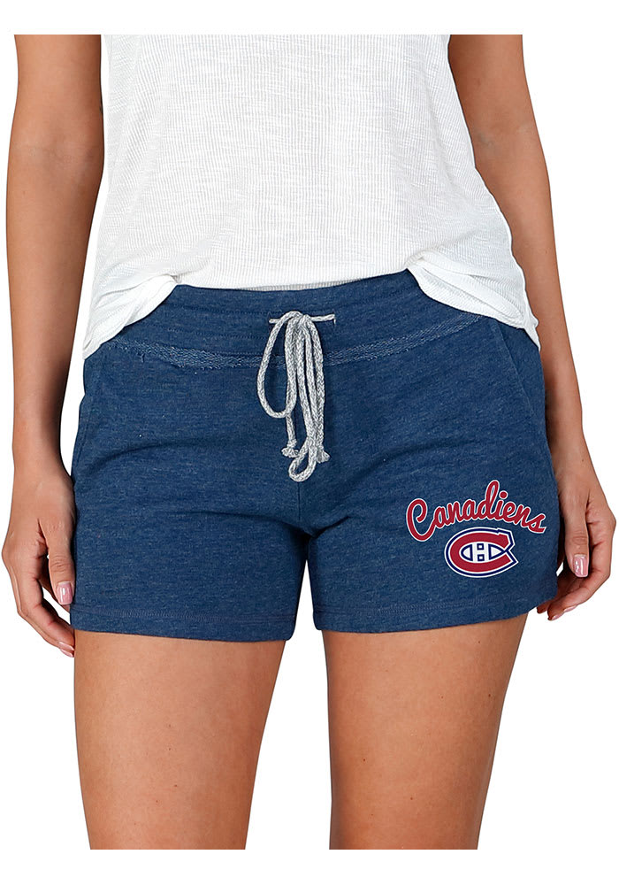 Montreal Canadiens Womens Navy Blue Mainstream Terry Shorts