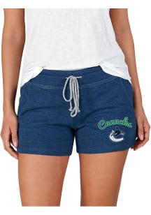 Concepts Sport Vancouver Canucks Womens Navy Blue Mainstream Terry Shorts