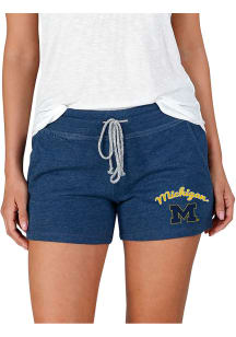 Concepts Sport Michigan Wolverines Womens Navy Blue Mainstream Terry Shorts