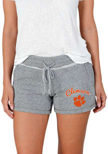 Concepts Sport Clemson Tigers Womens Grey Mainstream Terry Shorts