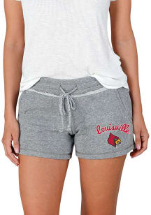 Concepts Sport Louisville Cardinals Womens Grey Mainstream Terry Shorts
