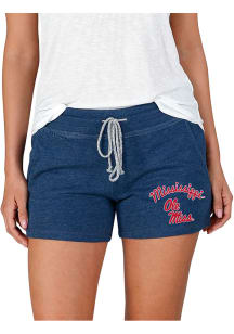 Concepts Sport Ole Miss Rebels Womens Navy Blue Mainstream Terry Shorts