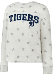 Detroit Tigers Womens White Agenda Crew Sweatshirt