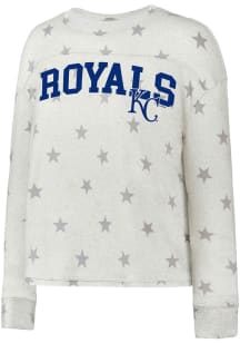 Kansas City Royals Womens White Agenda Crew Sweatshirt
