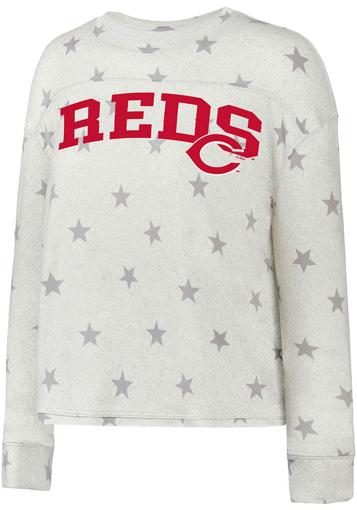 New Era Cincinnati Reds Women's Red Space Dye Crew Sweatshirt, Red, 60% Cotton / 40% POLYESTER, Size S, Rally House